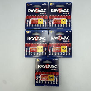 40 Rayovac AAA Fusion + Advanced Alkaline Batteries - 5 X 8 Packs Exp12/2036